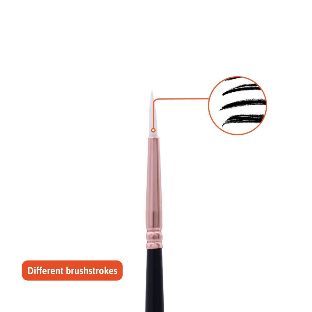 PAINTBRUSHES, TAKLON BRISTLE , BLACK HANDLE , SET OF 6 PIECES