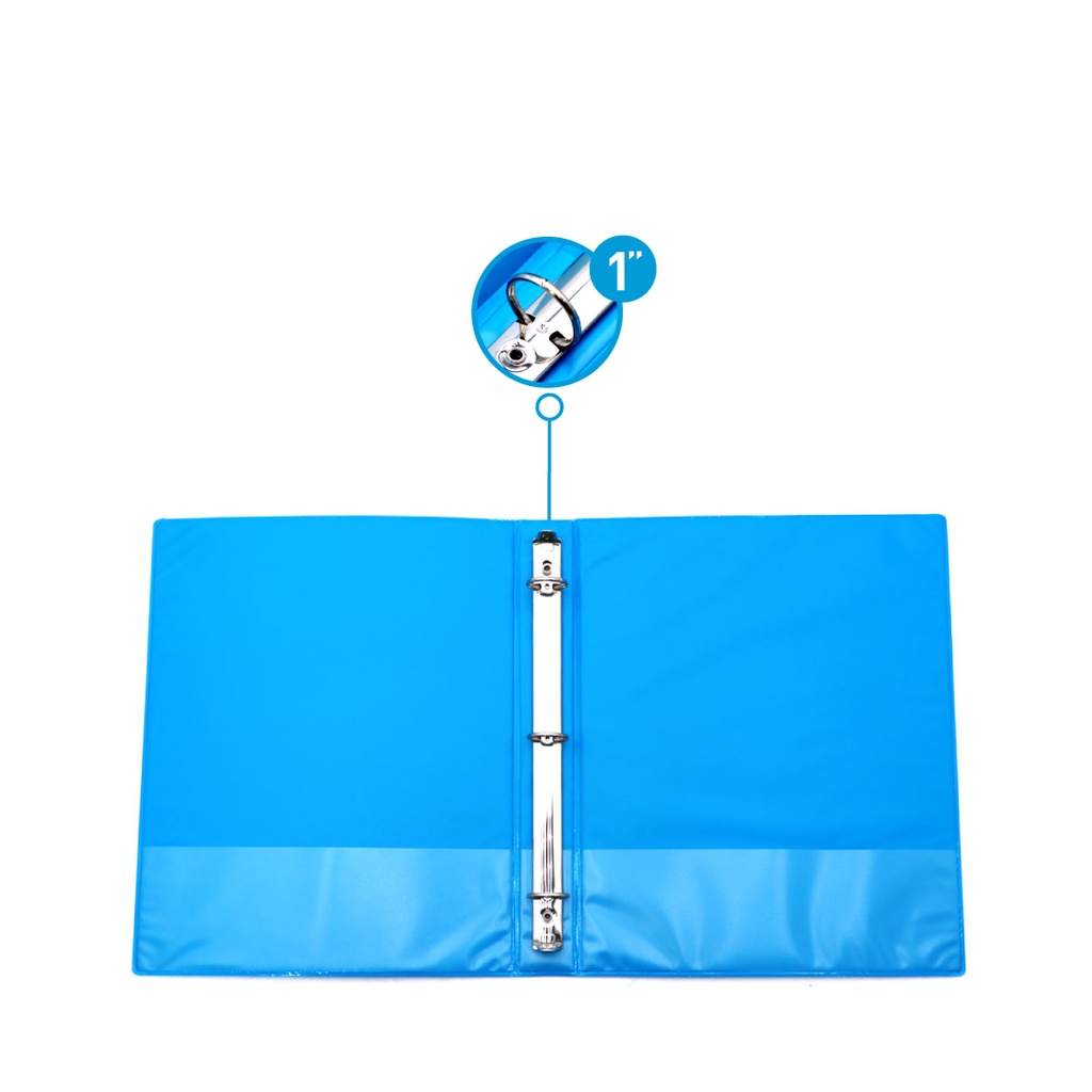 BINDER, 3-RINGS, ROUND 1", A4,NEON COLORS, 1 PIECE