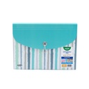 EXPANDING ORGANIZER FILE FOLDER A4, 13 POCKETS WITH DECORATIVE LOWER COVER AND ELASTIC BAND CLOSURE, 1 PIECE