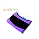 EXPANDING ORGANIZER FILE FOLDER A4, 13 POCKETS WITH CLEAR VIEW TOP AND ELASTIC BAND CLOSURE, 1 PIECE