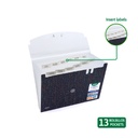 EXPANDING ORGANIZER FILE FOLDER A4, 13 POCKETS WITH DECORATIVE UPPER/LOWER COVER AND ELASTIC BAND CLOSURE, 1 PIECE