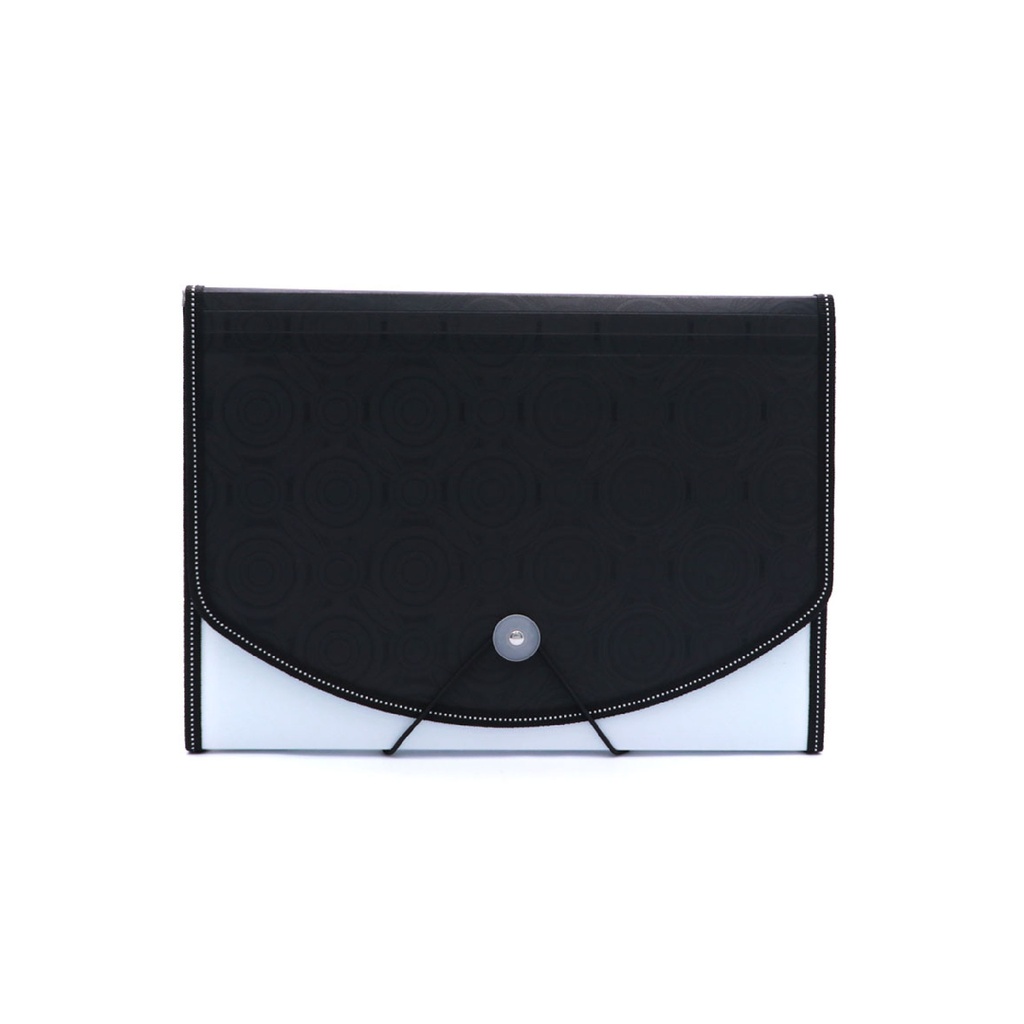 EXPANDING ORGANIZER FILE FOLDER A4, 13 POCKETS WITH DECORATIVE UPPER COVER AND ELASTIC BAND CLOSURE, 1 PIECE