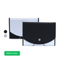 EXPANDING ORGANIZER FILE FOLDER A4, 13 POCKETS WITH DECORATIVE UPPER COVER AND ELASTIC BAND CLOSURE, 1 PIECE