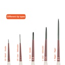PAINTBRUSHES, TAKLON BRISTLE , DETAILING AND LINING , SET OF 5 PIECES