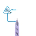 PENS, VELVET FLOW, HYBRID, RETRACTABLE, BLACK COLOR, 1.0 MM, TRIANGULAR BODY, BOX OF 12 PIECES