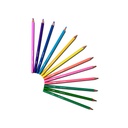 COLORED PENCILS, PASTEL , HEXAGONAL, SET OF 12 COLORS