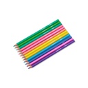 COLORED PENCILS, PASTEL , HEXAGONAL, SET OF 12 COLORS