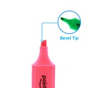 HIGHLIGHTERS, NEON, FLAT BODY, CHISEL TIP, SET OF 6 COLORS