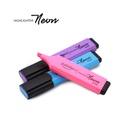 HIGHLIGHTERS, NEON, FLAT BODY, CHISEL TIP, SET OF 6 COLORS