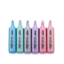 HIGHLIGHTERS, GLITTER , FLAT BODY, CHISEL TIP, SET OF 6 COLORS