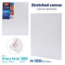 CANVAS, STRETCHED, 11X14", 100% COTTON, 380 G/M², 1 PIECE