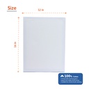CANVAS, STRETCHED, 12X16", 100% COTTON, 380 G/M²,  1 PIECE