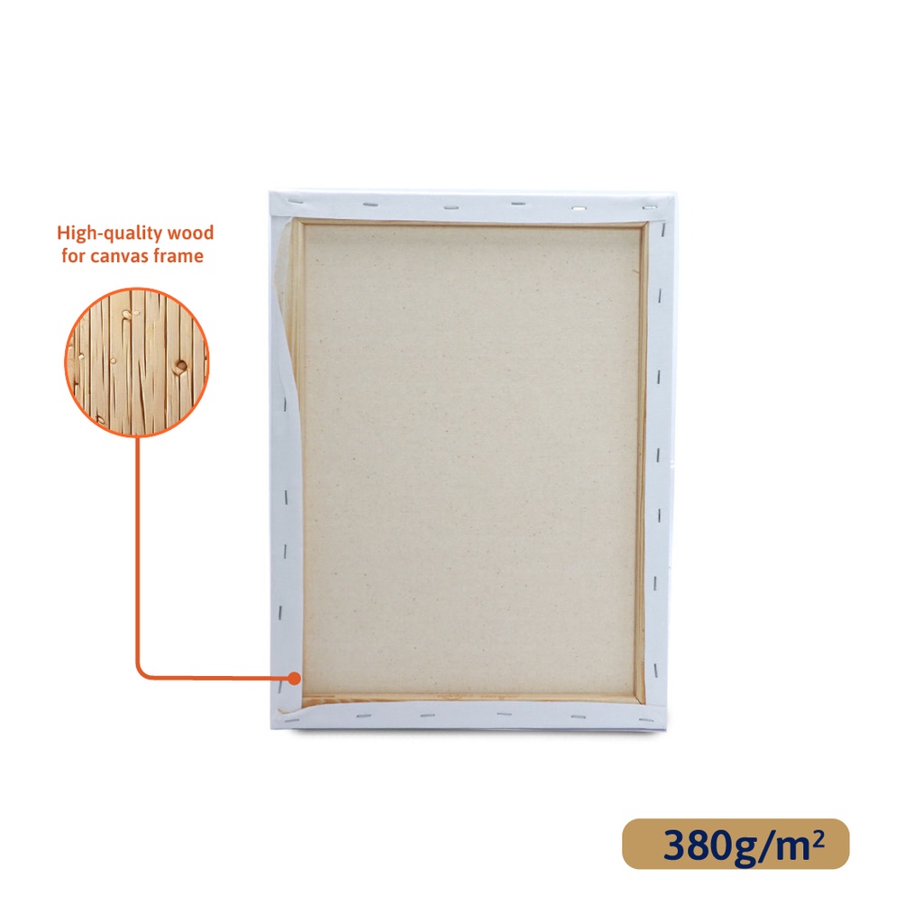 CANVAS, STRETCHED, 12X16", 100% COTTON, 380 G/M²,  1 PIECE