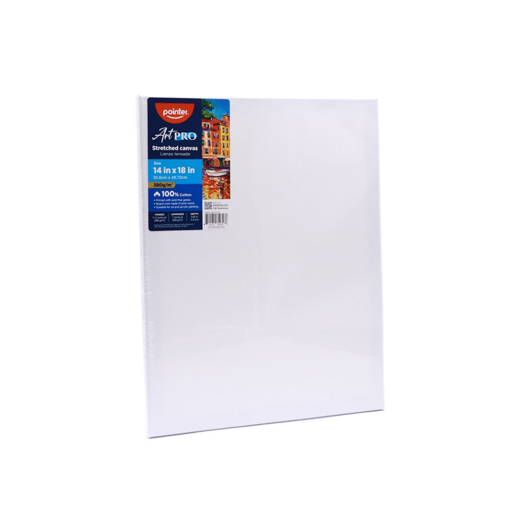 CANVAS, STRETCHED, 14X 18", 100% COTTON 380 G/M², 1 PIECE