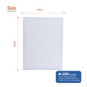 CANVAS, STRETCHED, 14X 18", 100% COTTON 380 G/M², 1 PIECE