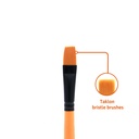 PAINTBRUSHES, TAKLON BRISTLE ACRYLIC, WITH ZIP CASE , SET OF 10 PIECES