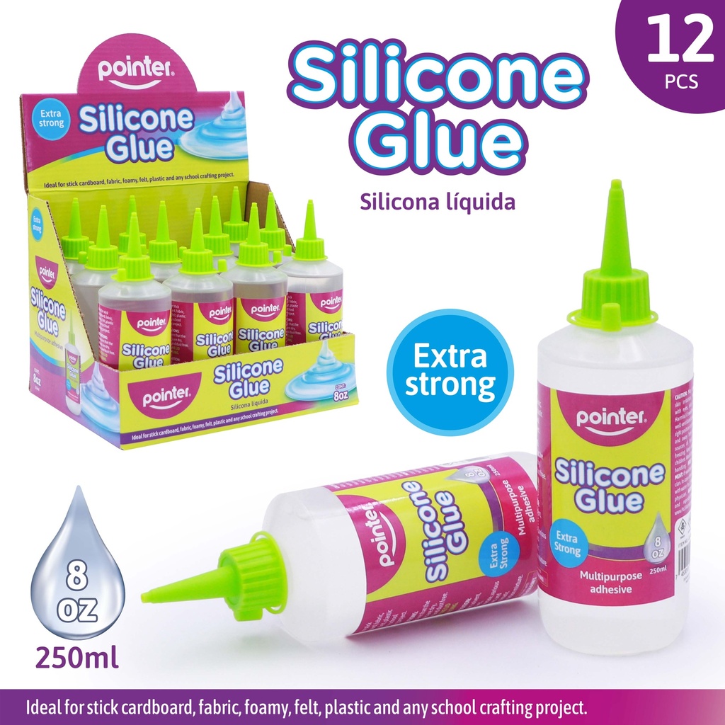SILICONE GLUE, 250ML, 8OZ
