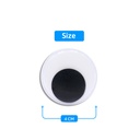 GOOGLY EYES WIGGLY, BLACK AND WHITE, JUMBO,  SET OF 6 PIECES