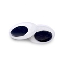GOOGLY EYES WIGGLY, BLACK AND WHITE, JUMBO,  SET OF 6 PIECES