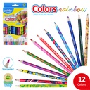 COLORED PENCILS, RAINBOW, JUMBO, SET OF 12 COLORS