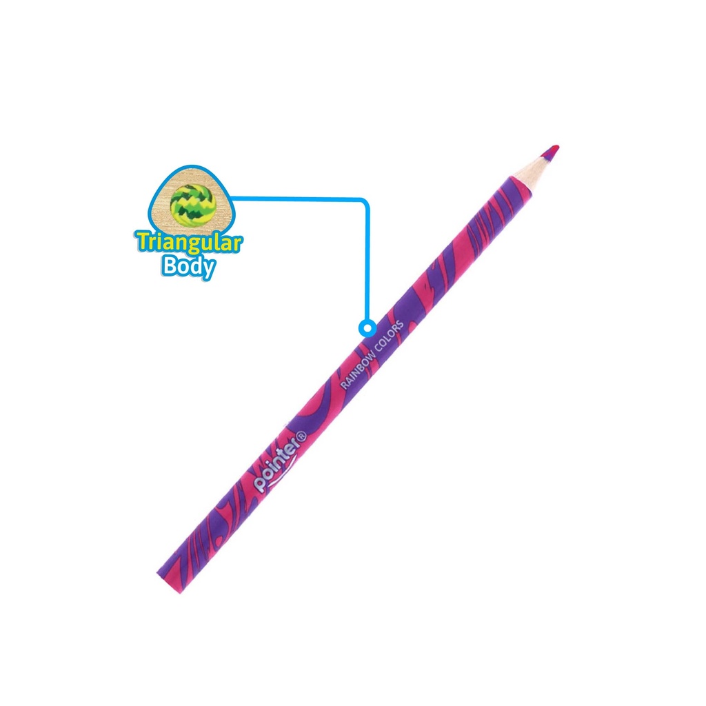 COLORED PENCILS, RAINBOW, JUMBO, SET OF 12 COLORS
