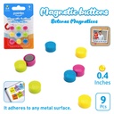 ROUND COLORED MAGNETS, 0.4", MINI, SET OF 8 PIECES