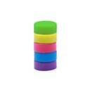 ROUND COLORED MAGNETS, 0.7", SMALL,  SET OF 10 PIECES