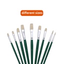 PAINTBRUSHES, NATURAL BRISTLE, OIL , WITH ZIP CASE , SET OF 10 PIECES