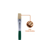 PAINTBRUSHES, NATURAL BRISTLE, OIL , WITH ZIP CASE , SET OF 10 PIECES