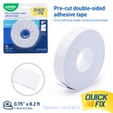 DOUBLE-SIDED FOAM TAPE PRE-CUT 0.75"X8.2FT,1 ROLL