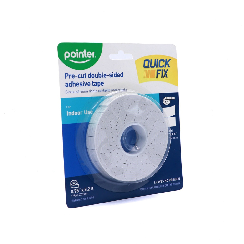 DOUBLE-SIDED FOAM TAPE PRE-CUT 0.75"X8.2FT,1 ROLL