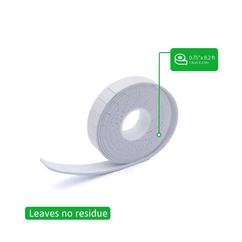 DOUBLE-SIDED FOAM TAPE PRE-CUT 0.75"X8.2FT,1 ROLL