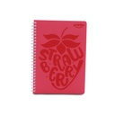 NOTEBOOK, A5 SPIRAL LINED WITH FRUIT-SCENTED PAGES, 80 SHEETS