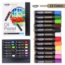 OIL PASTEL CRAYONS, SET OF 12 COLORS