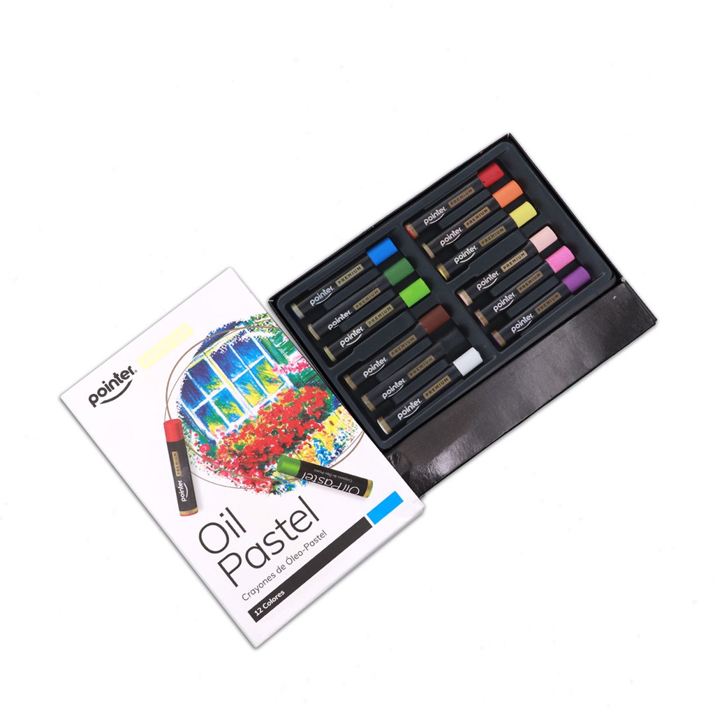 OIL PASTEL CRAYONS, SET OF 12 COLORS
