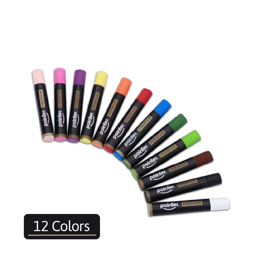 OIL PASTEL CRAYONS, SET OF 12 COLORS
