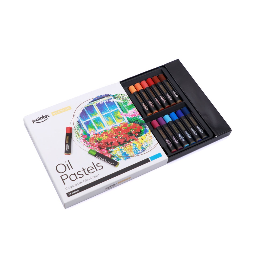 OIL PASTEL CRAYONS, SET OF 24 COLORS