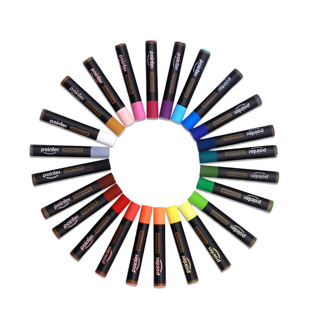 OIL PASTEL CRAYONS, SET OF 24 COLORS