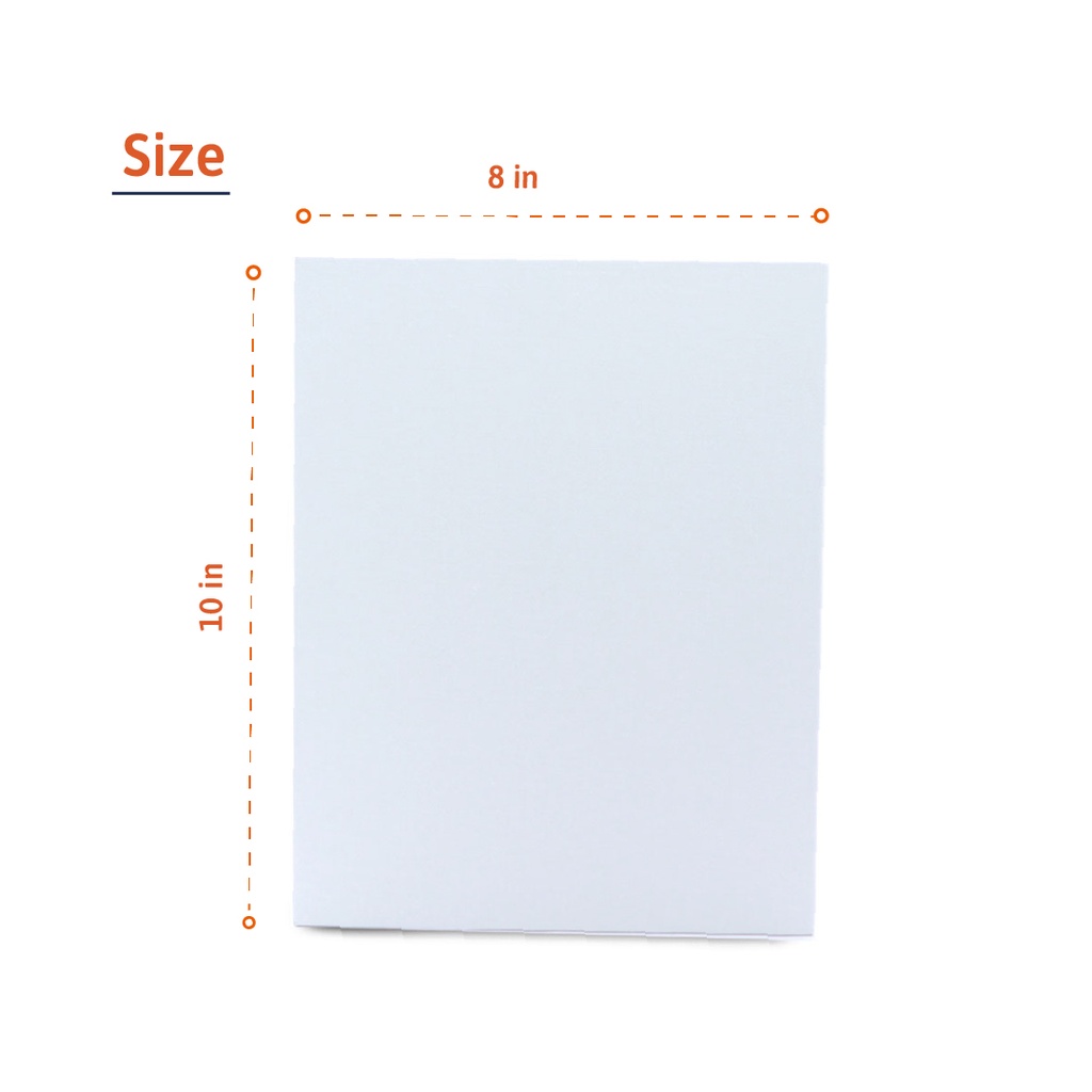 CANVAS PANEL, 8X10", 100% COTTON, PACK OF  12 PIECES