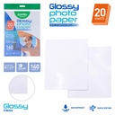 GLOSSY PHOTO PAPER  8X11.5", 160GSM FOR INKJET PRINTERS, SET OF 20 SHEETS