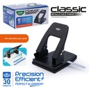 TWO-HOLE PUNCH,CLASSIC METALLIC, 2-HOLE PUNCH, 30 SHEETS, 1 PIECE