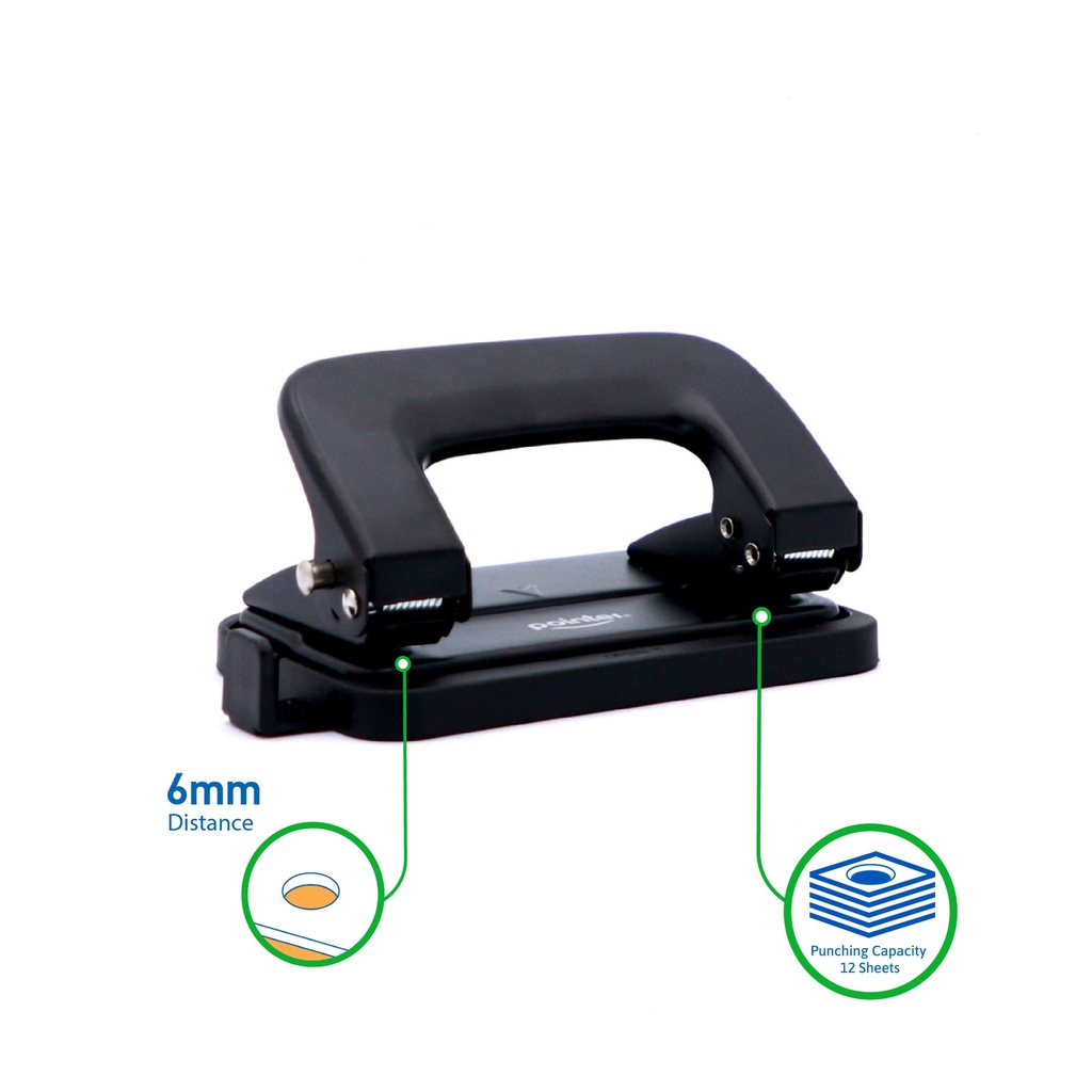 TWO-HOLE PUNCH, CLASSIC METALLIC, 12 SHEETS, 1 PIECE 