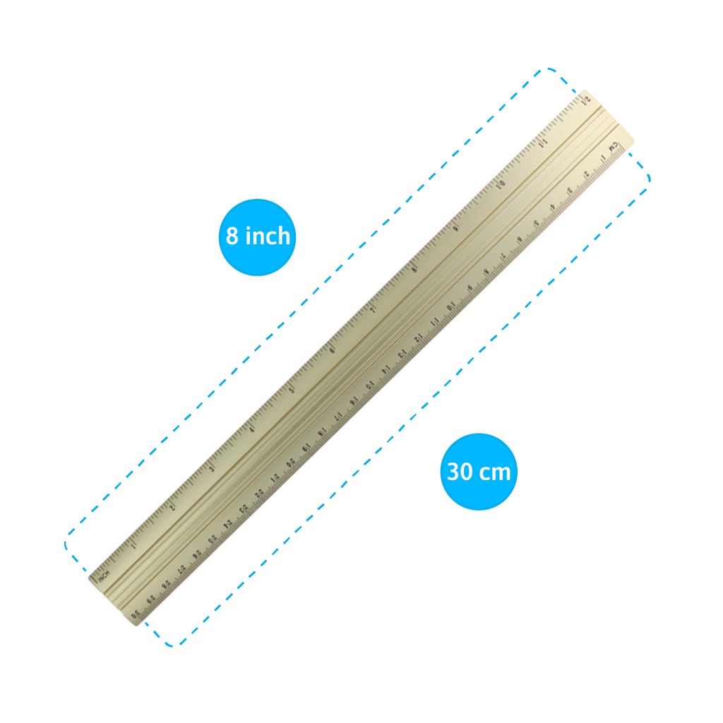 RULER, METAL, 12"/ 30 CM, 1 PIECE