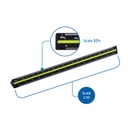 ALUMINUM ARCHITECT RULER, METRIC SCALE, 12"/ 30 CM, 1 PIECE
