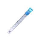 RULER, PLASTIC, CLEAR, 12"/ 30 CM, 1 PIECE