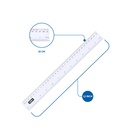 RULER, PLASTIC, CLEAR, 12"/ 30 CM, 1 PIECE