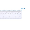 RULER, PLASTIC, CLEAR, 12"/ 30 CM, 1 PIECE