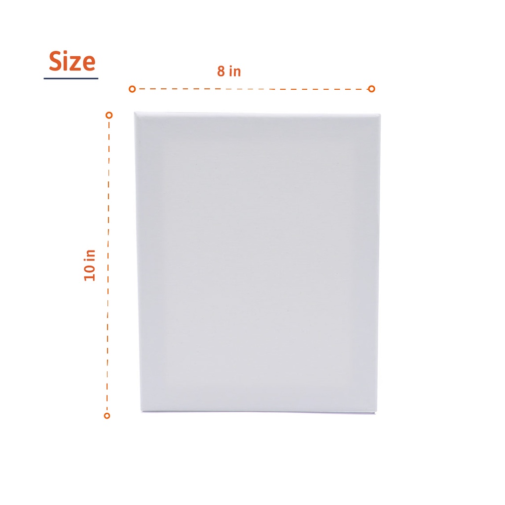 CANVAS, STRETCHED, 8X10" , 100% COTTON, 280 G/M² , PACK OF 4 PIECES