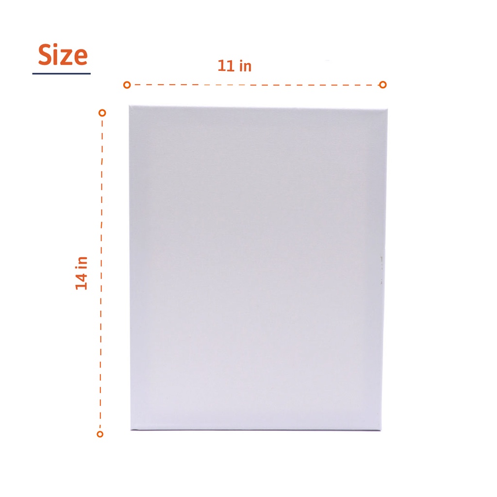 CANVAS, STRETCHED, 11X14", 100% COTTON, 280 G/M² , PACK OF 4 PIECES