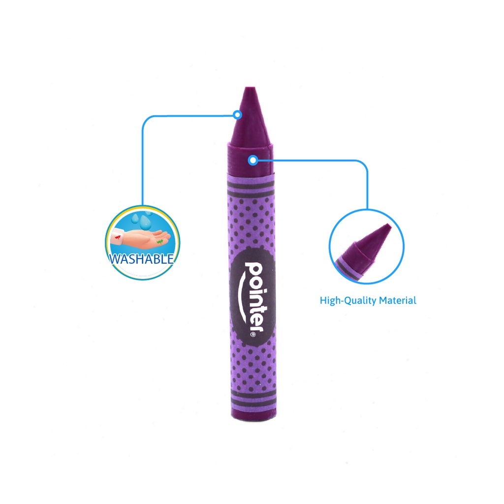 CRAYONS, JUMBO, NEON, SET OF 8 COLORS
